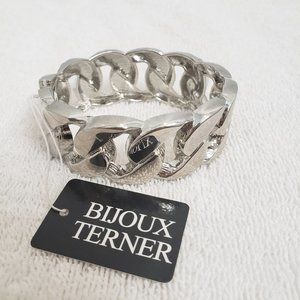 Bijoux Terner Silver Clasp Statement Bracelet
